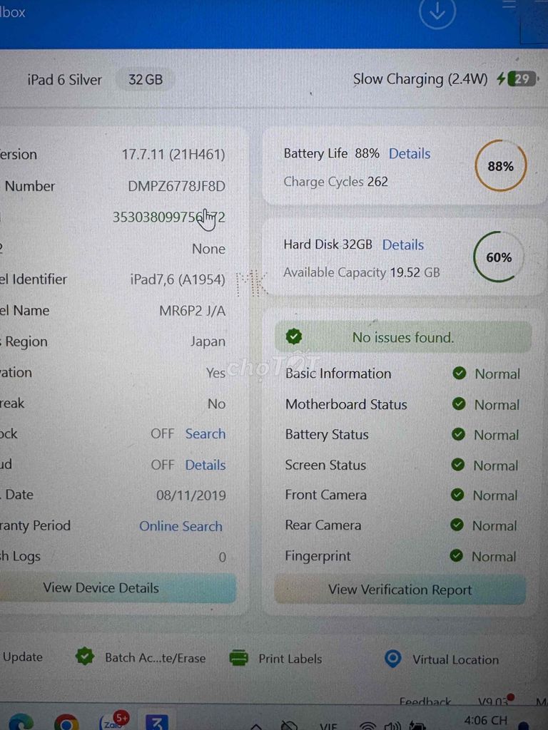 Apple iPad Gen 6 Wifi 4G 32GB Bạc. Mua bán Máy tính bảng tại Quận 6 Tp Hồ Chí Minh được đăng bởi QUỐC THIÊN BÁN GÓP 0 ĐỒNG  hình 1
