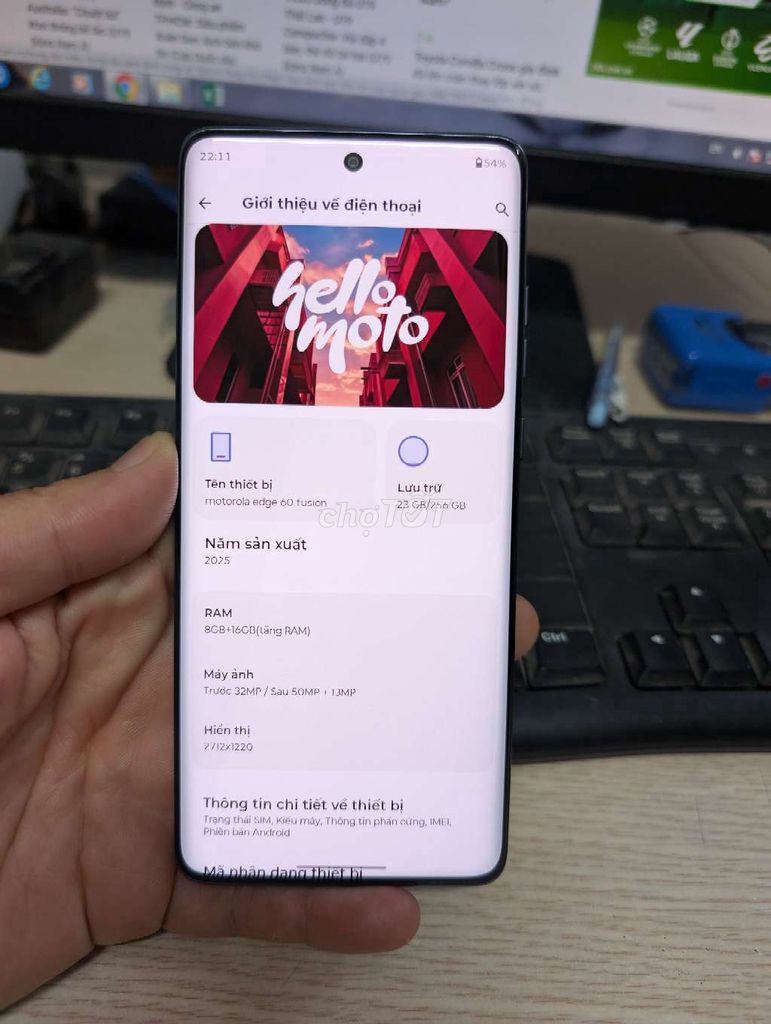 Motorola Edge 60 Fusion 256GB Xám 2025. Mua bán Điện thoại tại Quận Hai Bà Trưng Hà Nội được đăng bởi Quốc Bảo hình 1