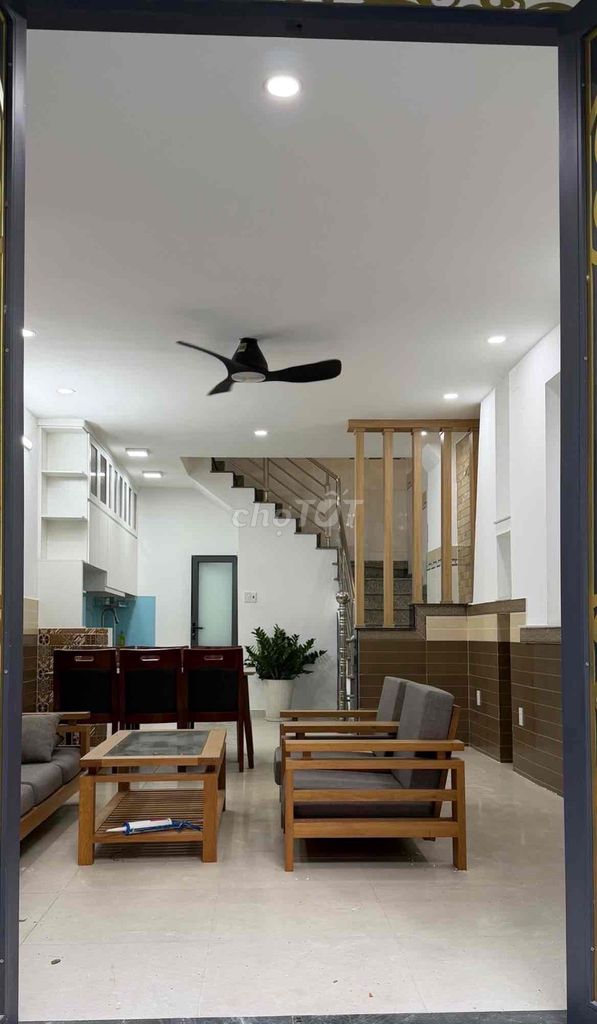 Bộ sofa gỗ sồi vải xám mới. Mua bán Bàn ghế tại Quận Tân Bình Tp Hồ Chí Minh được đăng bởi bau cat hình 1