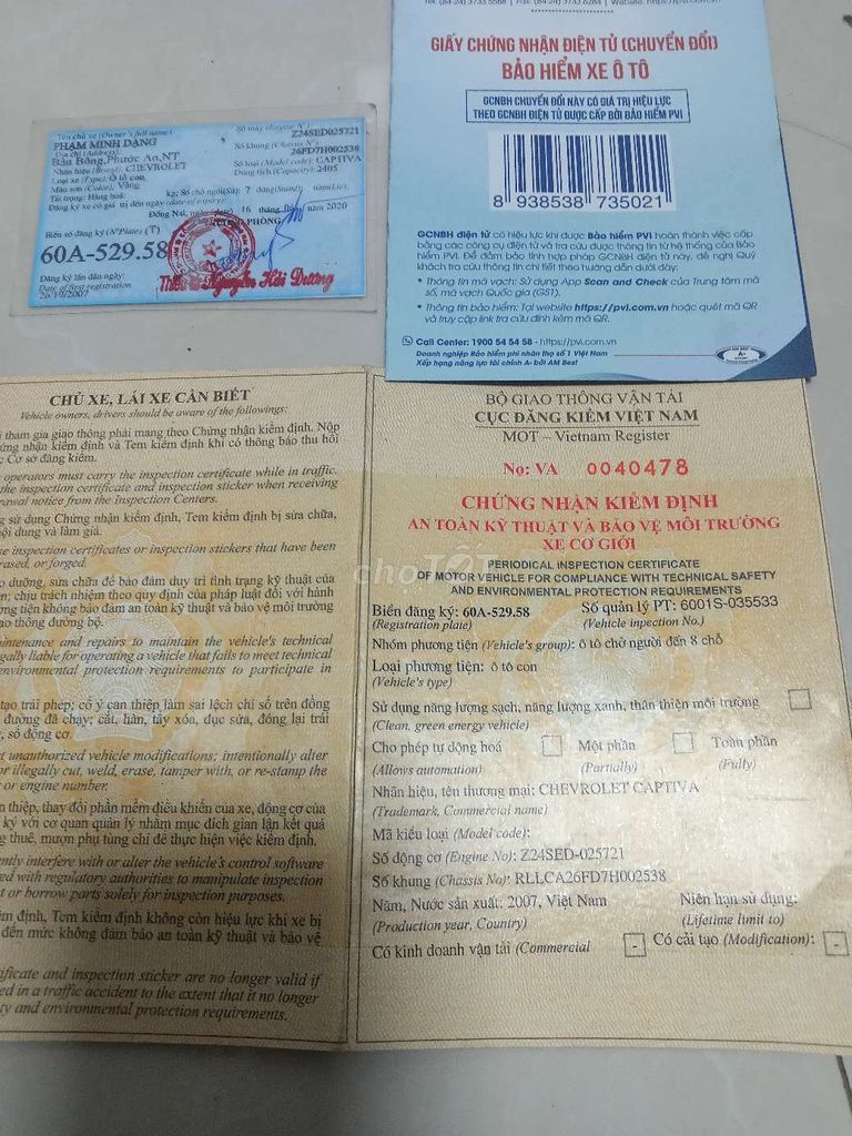 Cần bán xe Captiva 7 chổ số tự động 2007 chính chủ. Mua bán Ô tô tại Huyện Trảng Bom Đồng Nai được đăng bởi Hoàng Phước hình 9