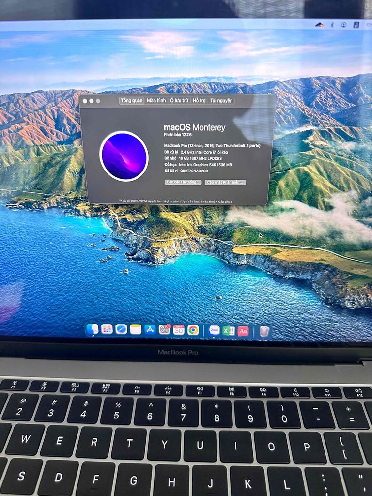 Apple MacBook Pro 2016 i7 16GB/256GB. Mua bán Laptop tại Thành phố Thủ Đức Tp Hồ Chí Minh được đăng bởi Hữu Thanh hình 1