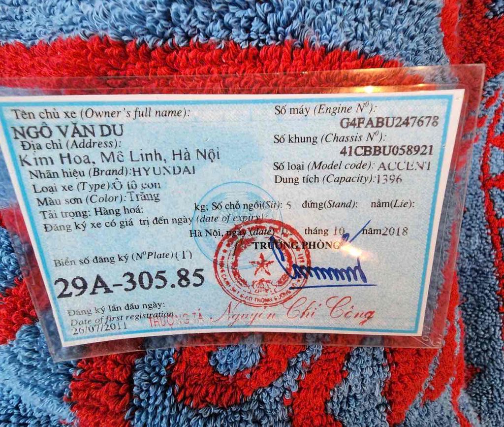 Hyundai Accent 2011 1.4 AT - 80000 km. Mua bán Ô tô tại Huyện Mê Linh Hà Nội được đăng bởi Ngô Văn Du hình 8