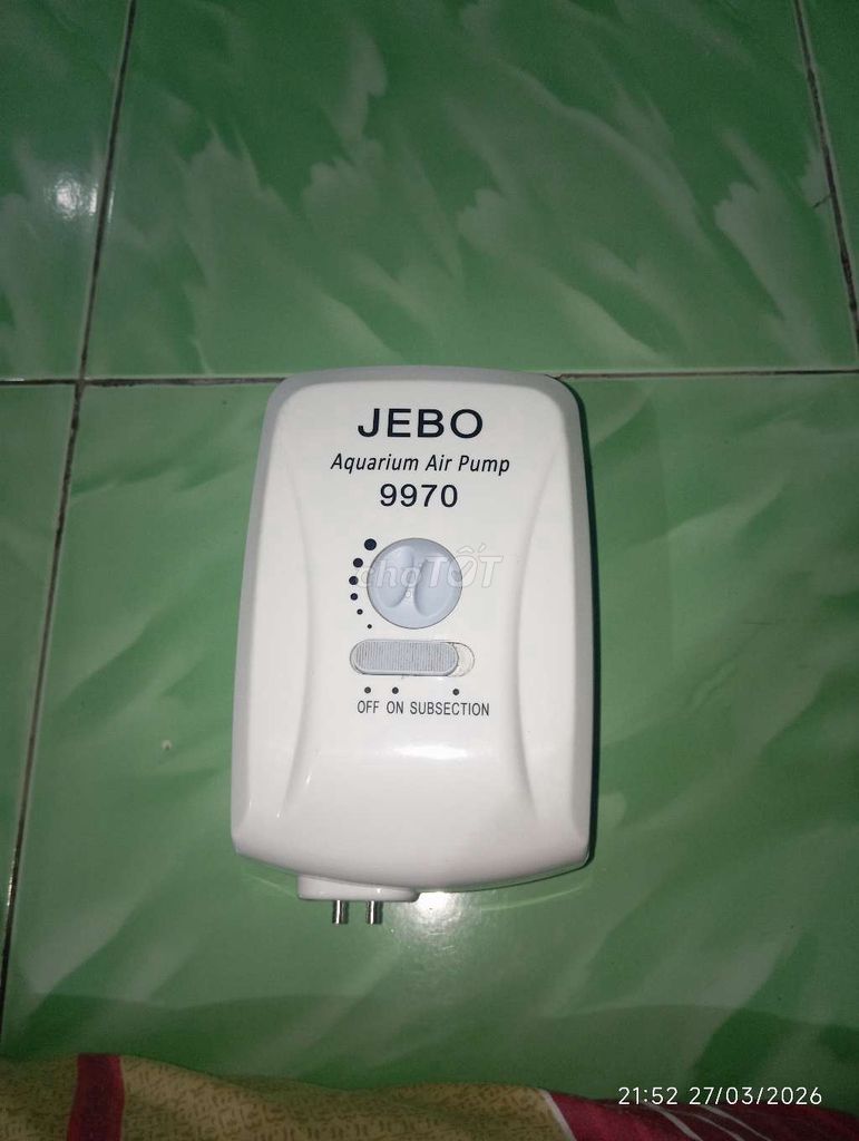 Máy oxi tích điện JEBO 9970. Mua bán Phụ kiện, Thức ăn, Dịch vụ tại Thành phố Thủ Đức Tp Hồ Chí Minh được đăng bởi Nguyễn Trọng Tấn hình 1