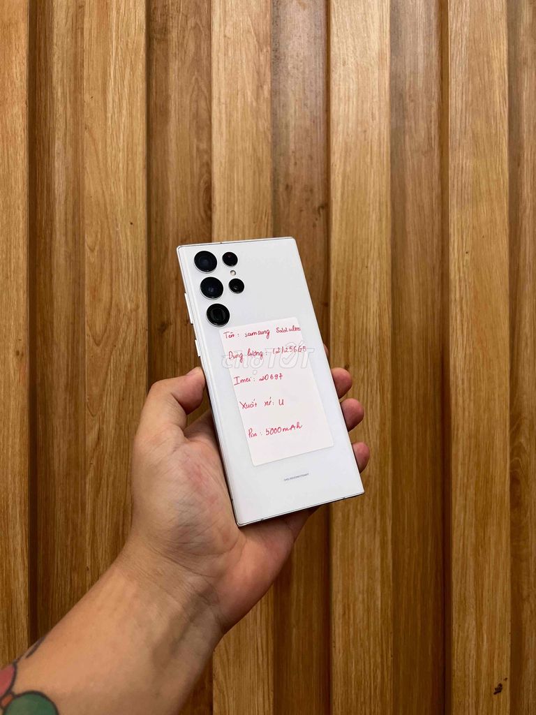 Samsung S22 Ultra 12GB 256GB Trắng. Mua bán Điện thoại tại Quận Đống Đa Hà Nội được đăng bởi  HT Mobie Trả góp nợ xáu bao duyệt hình 1