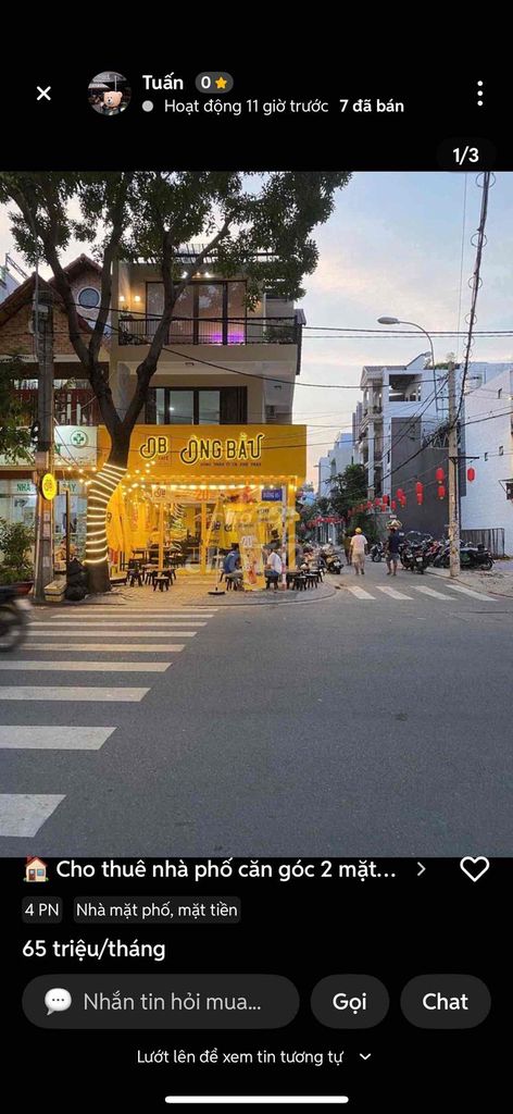 Cho thuê nhà góc 2 mặt tiền đường 65 ngay Nguyễn Thị Thập giá 65triệu