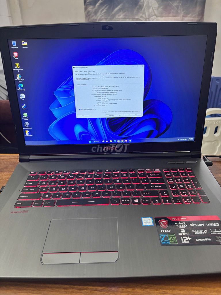 MSI GV72 i7 16GB/128GB SSD+1TB HDD GTX 1050Ti 4GB. Mua bán Laptop tại Quận 1 Tp Hồ Chí Minh được đăng bởi John hình 1