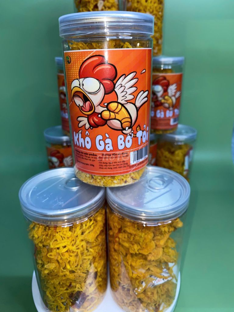 Khô Gà Bơ Tỏi Ngon Giòn 250g V-FOOD,  thơm ngon. Mua bán Đồ ăn, thực phẩm và các loại khác tại Huyện Hóc Môn Tp Hồ Chí Minh được đăng bởi ĂN VẶT VFOOD hình 7