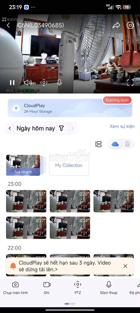 Camera an ninh EZVIZ C6N Đã sử dụng. Mua bán Máy ảnh, Máy quay tại Huyện Thuận Thành Bắc Ninh được đăng bởi vinh hung hình 1