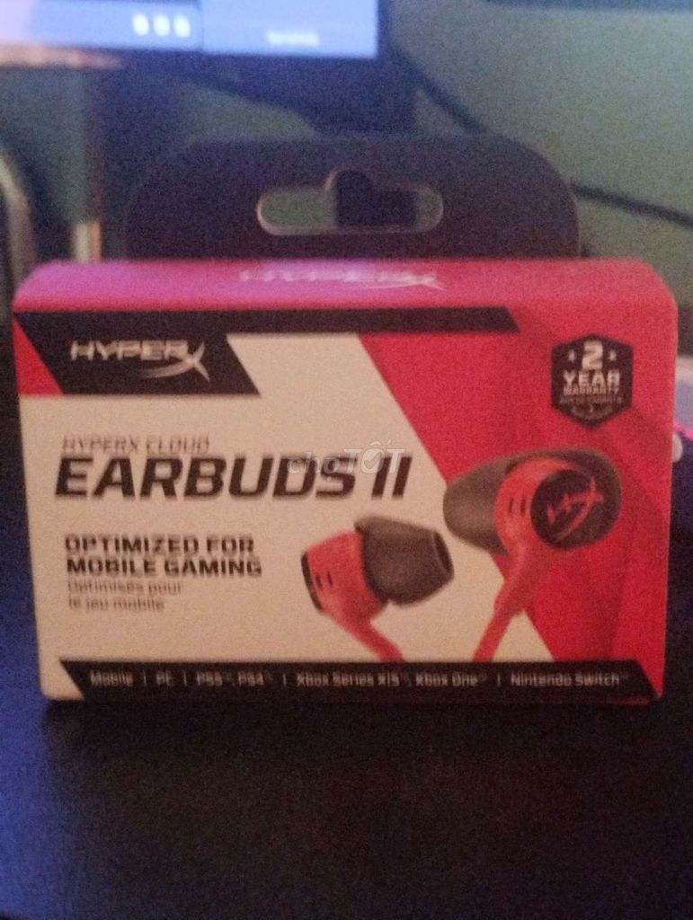 Tai nghe HyperX Cloud Earbuds II Đỏ. Mua bán Tivi, Âm thanh tại Quận 7 Tp Hồ Chí Minh được đăng bởi Nguyễn Hoàng Tú hình 1