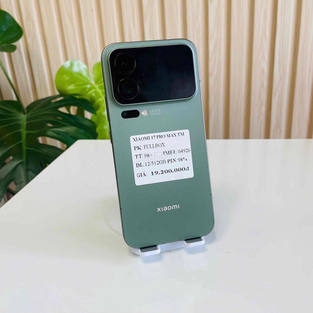 Xiaomi 17 Pro Max Fullbox -12/512GB - Pin 98%. Mua bán Điện thoại tại Quận Ninh Kiều Cần Thơ được đăng bởi Hmphone hình 1