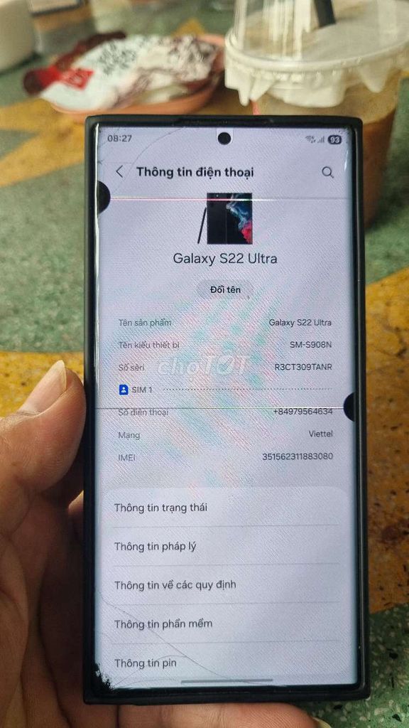 Samsung Galaxy S22 Ultra Đã qua sử dụng. Mua bán Điện thoại tại Huyện Tứ Kỳ Hải Dương được đăng bởi Trường bacxiu hình 1