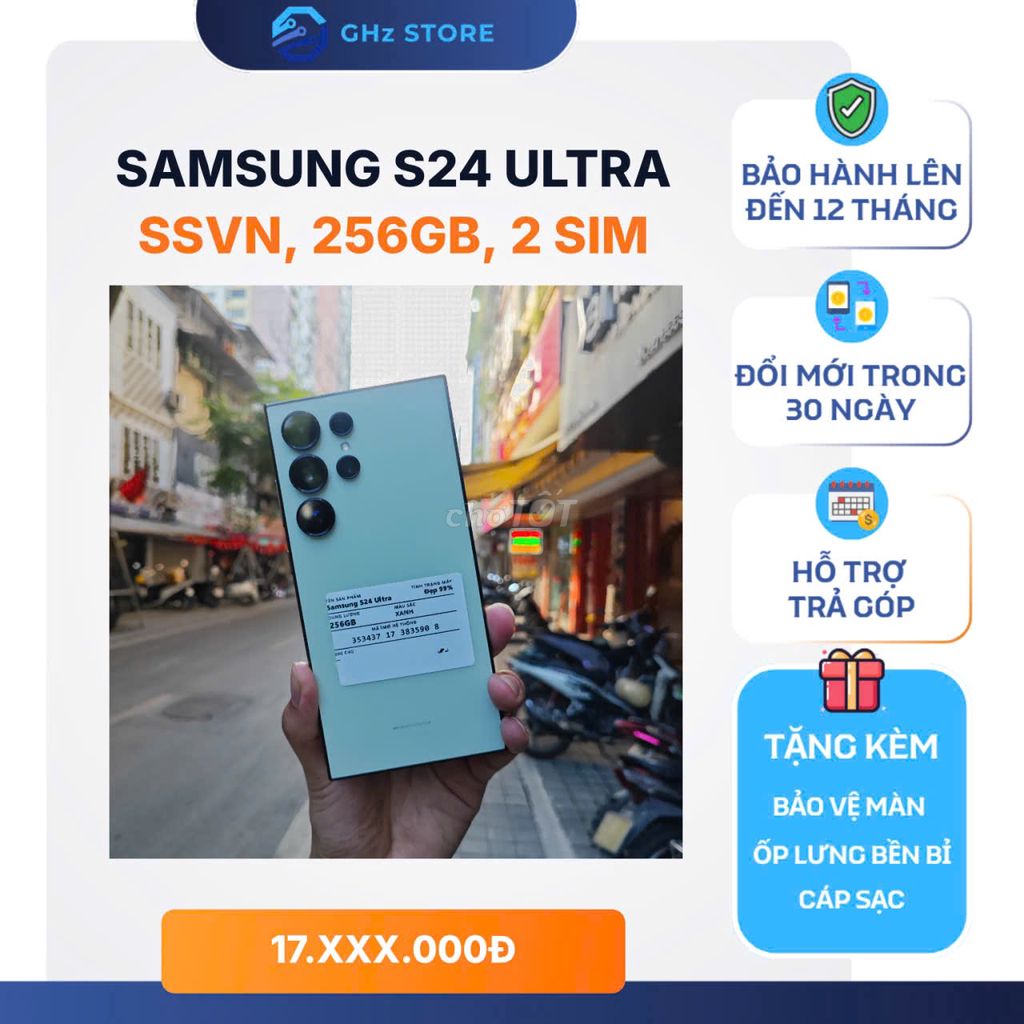 Samsung S24 Ultra 256GB Xanh. Mua bán Điện thoại tại Quận Đống Đa Hà Nội được đăng bởi GHz STORE hình 1