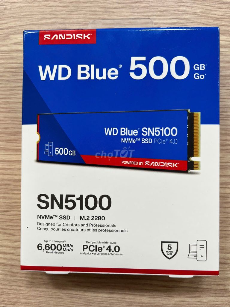 Ổ cứng SSD WD Blue SN5100 500GB NVMe PCIe Gen4. Mua bán Linh kiện (RAM, Card...) tại undefined undefined được đăng bởi Nguyễn Xuân Trường hình 1