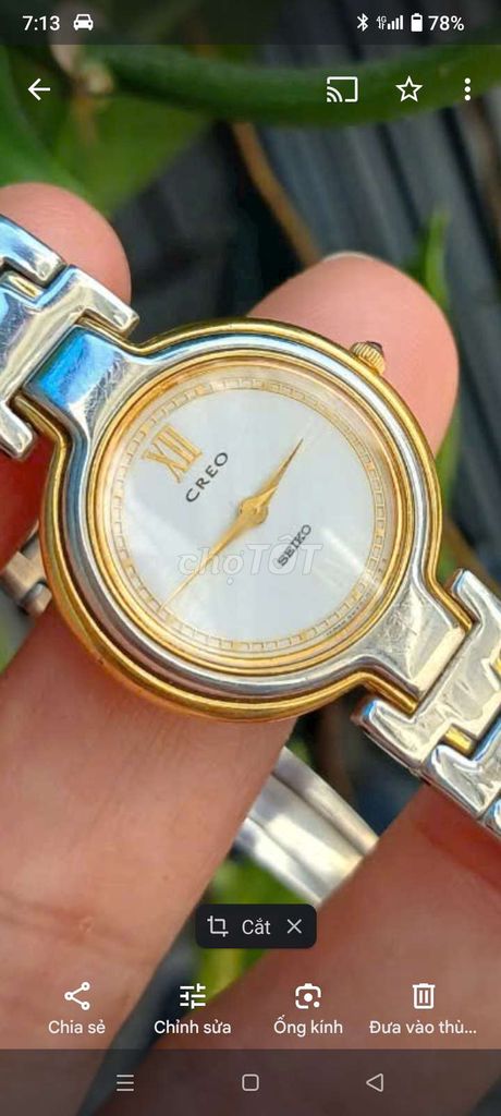 Seiko Creo - Đồng hồ Nữ hàng hiệu đờ mi vàng siêu