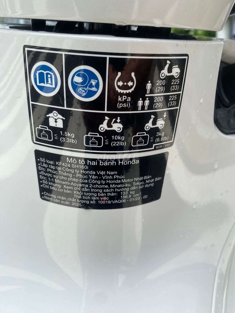 Bán SH160i 2025 odo 1400km + bs đấu giá 68AB.36663. Mua bán Xe máy tại Thành phố Long Xuyên An Giang được đăng bởi Khánh Vinh hình 7