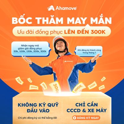 [BÌNH DƯƠNG] TUYỂN TÀI XẾ - ƯU ĐÃI GIẢM ĐẾN 300K. Việc làm tại Thành phố Thuận An Bình Dương được đăng bởi Ahamove  hình 1