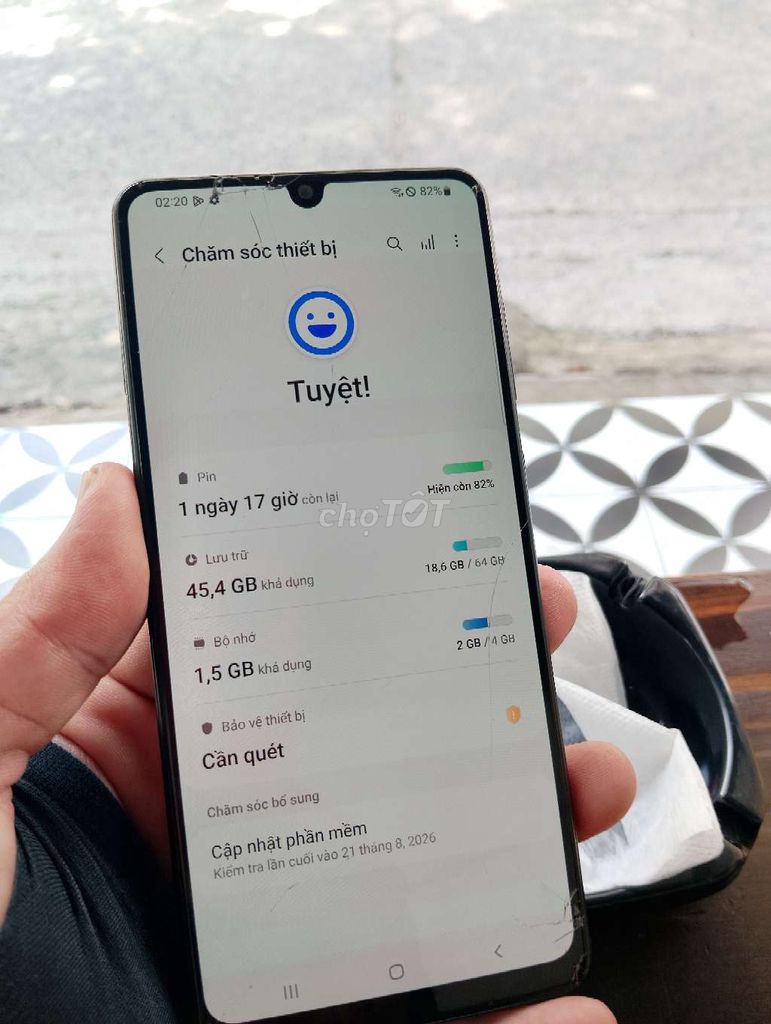 Samsung A31 4/64GB Xanh . zin ám nứt nhẹ . kg . Mua bán Điện thoại tại Quận 4 Tp Hồ Chí Minh được đăng bởi ken hình 1