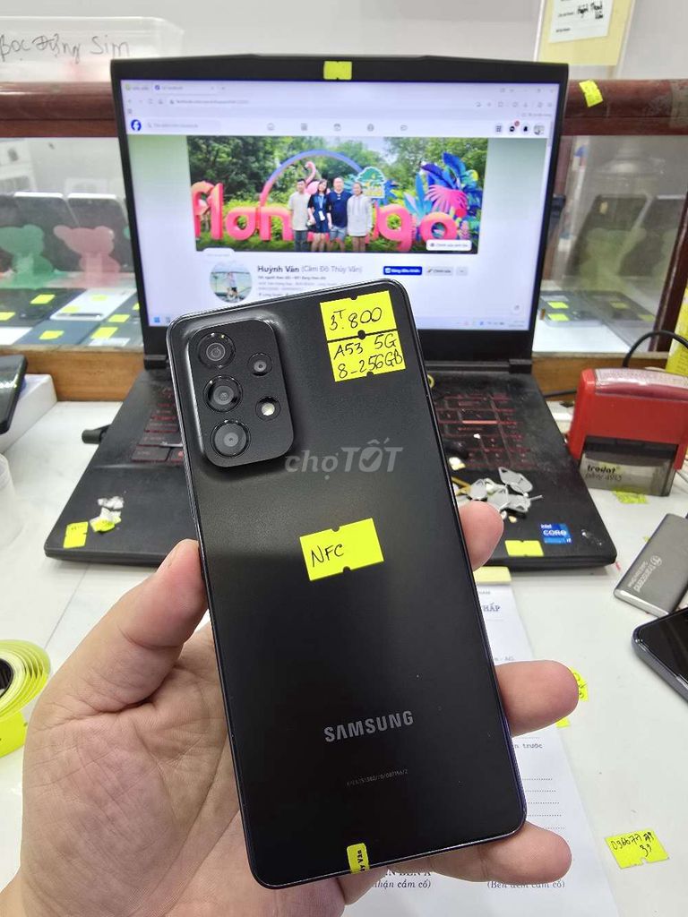Samsung A53 5G 256GB Đen Đã dùng. Mua bán Điện thoại tại Thành phố Long Xuyên An Giang được đăng bởi Facebook Cầm Đồ Thúy Vân hình 1