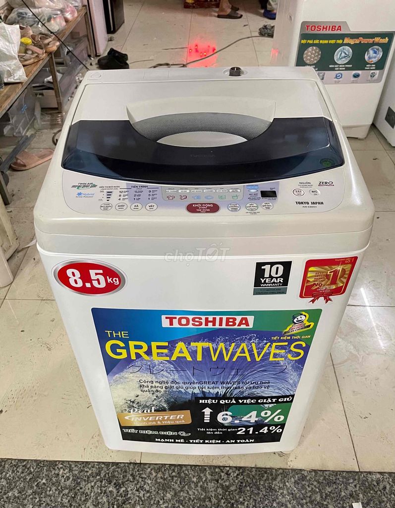 Máy giặt Toshiba 8.5kg giặt vắt êm tiết kiệm. Mua bán Máy giặt tại Quận Bình Tân Tp Hồ Chí Minh được đăng bởi Điện Lạnh Gia Việt Quận Bình Tân hình 1