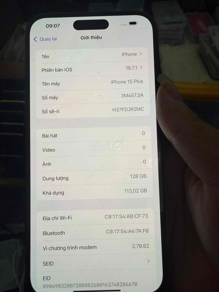 Apple iPhone 15 Plus 128GB Đen. Mua bán Điện thoại tại Thị xã Phú Mỹ Bà Rịa - Vũng Tàu được đăng bởi nguyễn duy hình 1
