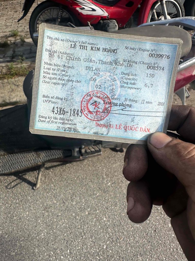 bán xe lâu ngày ko sử dung giấy tờ đầy đủ. Mua bán Xe máy tại Quận Cẩm Lệ Đà Nẵng được đăng bởi Minh nhật quang hình 3