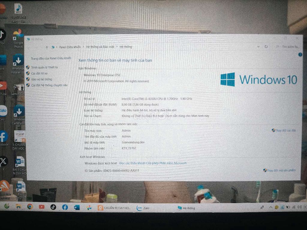 Dell i5-8350U 8GB Đen Đã qua sử dụng. Mua bán Laptop tại Huyện Thới Lai Cần Thơ được đăng bởi Bá Vạn Trần hình 1