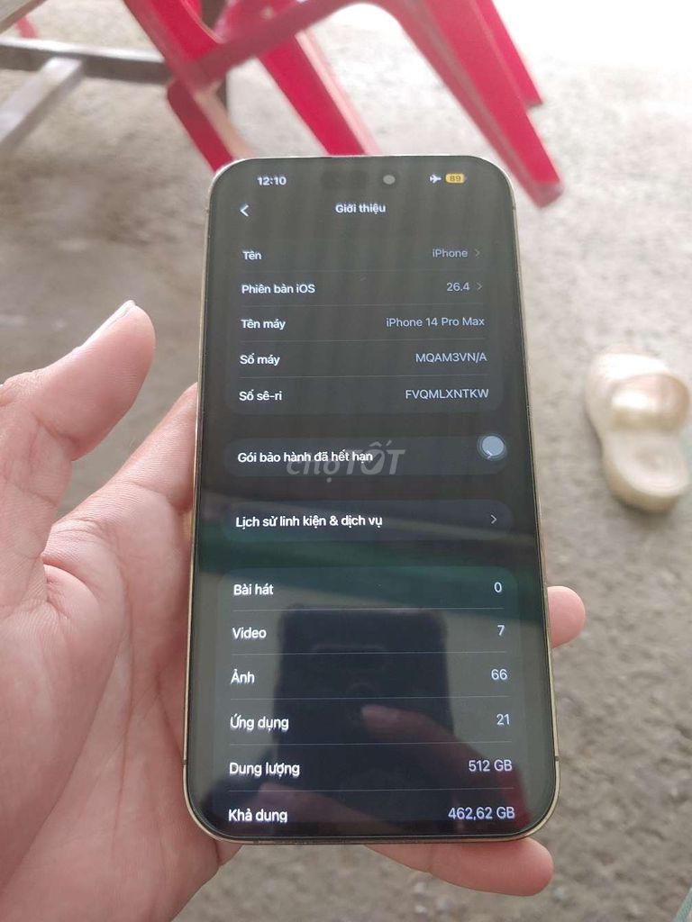 iPhone 14 Pro Max 512GB Vàng. Mua bán Điện thoại tại Huyện Càng Long Trà Vinh được đăng bởi Nguyễn Thành Lộc  hình 1
