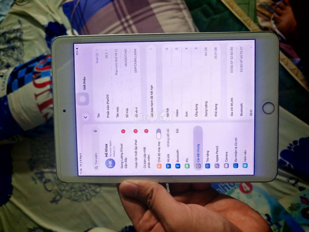 ipad mini 5 64Gb. Mua bán Máy tính bảng tại Thành phố Vũng Tàu Bà Rịa - Vũng Tàu được đăng bởi Hi K hình 1