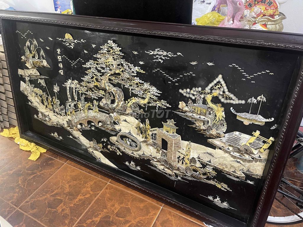 Tranh khảm trai Vinh quy bái tổ 1m x 2m. Mua bán Đồ sưu tầm, đồ cổ tại Quận Lê Chân Hải Phòng được đăng bởi Nguyễn Mạnh Cường hình 1