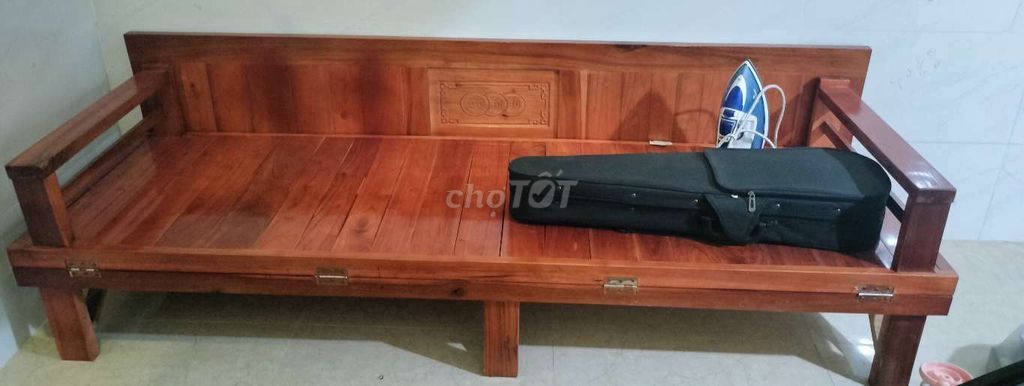 Giường xếp gỗ 1m2x2m Nâu gỗ Mới. Mua bán Giường, chăn ga gối nệm tại Thành phố Châu Đốc An Giang được đăng bởi Khanh hình 1