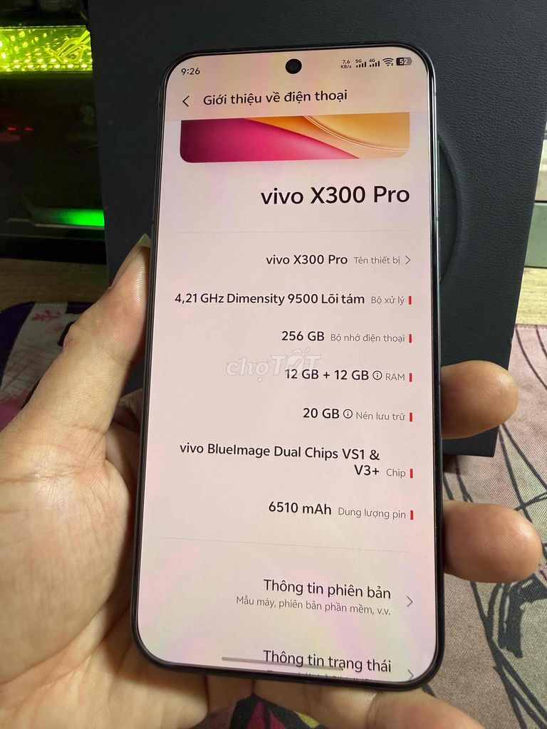 Vivo X300 Pro 256GB Xám. Mua bán Điện thoại tại Huyện Bàu Bàng Bình Dương được đăng bởi le tuan anh hình 1