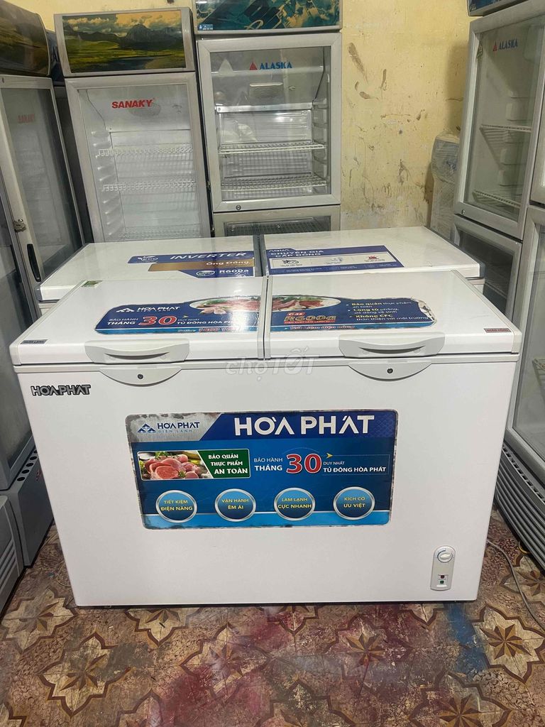 tủ đông hoà phát 400l mới 90%2 chế độ