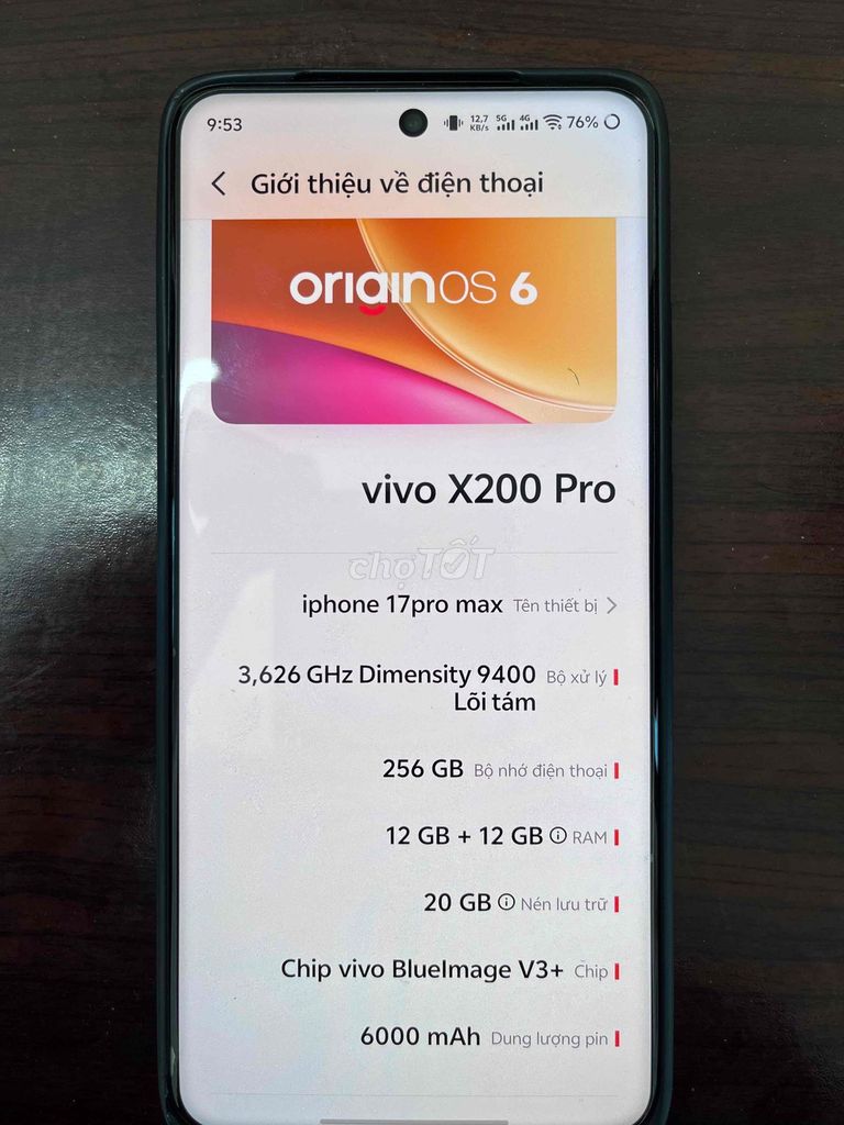Vivo X200 Pro 256GB Đen, nội địa. Mua bán Điện thoại tại Thành phố Lạng Sơn Lạng Sơn được đăng bởi Anh Chu hình 1