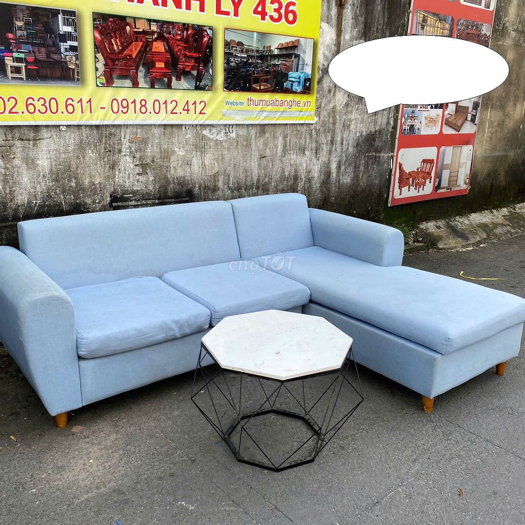 Sofa L Xanh Dương Tồn Kho Thanh  Lý Giá Rẻ