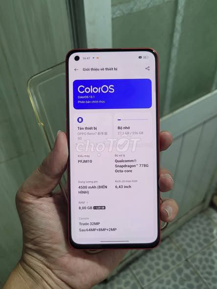 Oppo Reno 7 5G 256GB Đỏ. Mua bán Điện thoại tại Quận 1 Tp Hồ Chí Minh được đăng bởi Hội Đồ Điện Tử hình 1
