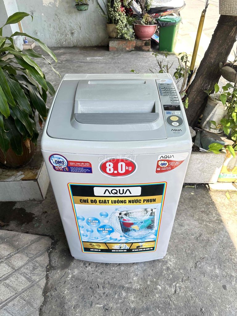 Máy Giặt AQUA 8kg.giặt êm.vắt khô.Freship