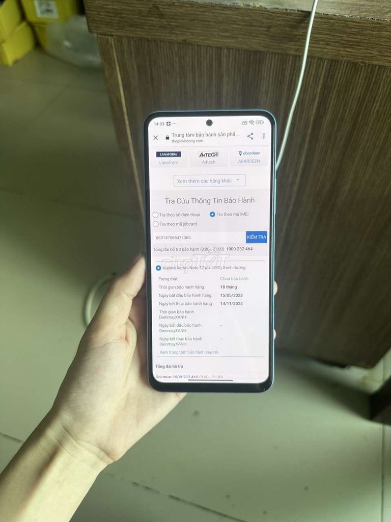 Xiaomi Redmi Note 12- Còn bh tgdd