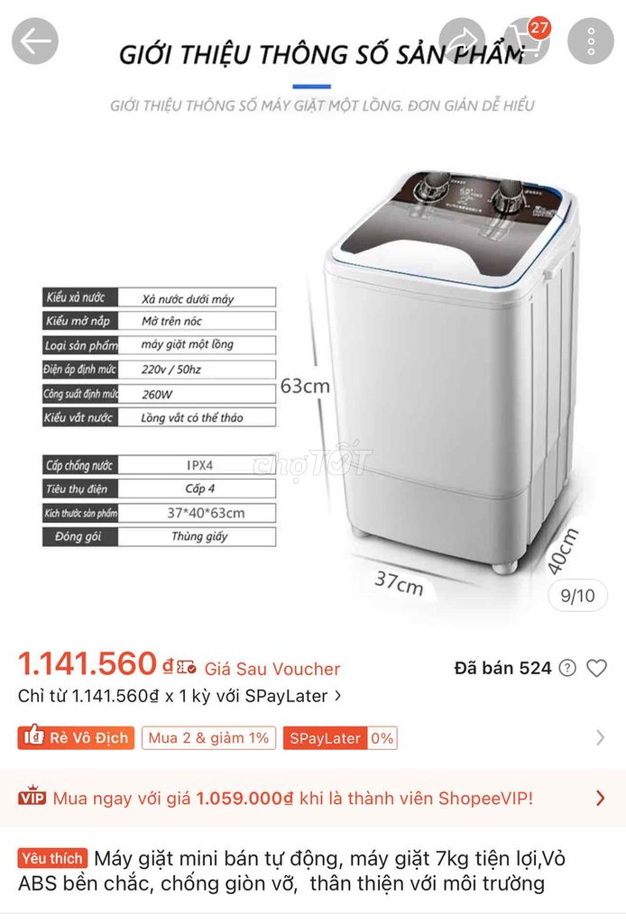 Máy Giặt Bán Tự Động Mới 100%. Mua bán Máy giặt tại Quận Bình Tân Tp Hồ Chí Minh được đăng bởi Thanh Lý Giá Tốt hình 1
