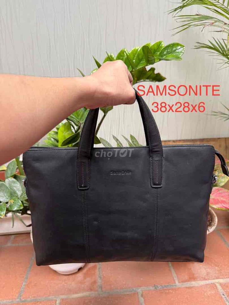 Túi da thật công sở hiệu Samsonite. Mua bán Túi xách tại Huyện Thanh Trì Hà Nội được đăng bởi Shop Đồ Si hình 1