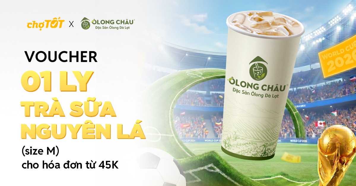 MIỄN PHÍ  Trà Sữa Nguyên Lá size M → Hóa đơn từ 45K