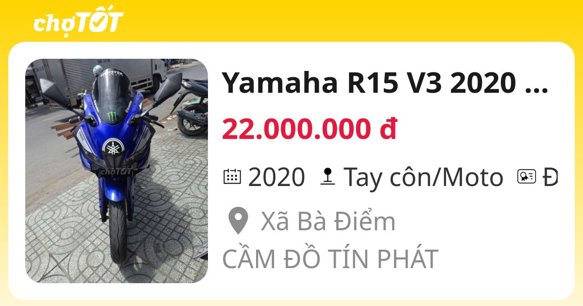 Yamaha R15 V3 2020 Xanh m y Zin BS 50AB 94843 134397934 yamaha-r15-v3-2020-xanh-m-y-zin-bs-50ab-94843-134397934