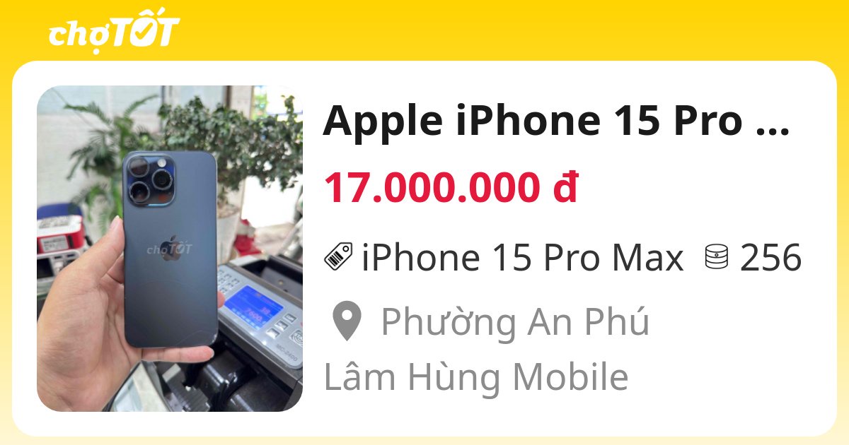 Apple IPhone 15 Pro Max 256GB Xanh Canada 86 134509589 apple-iphone-15-pro-max-256gb-xanh-canada-86-134509589