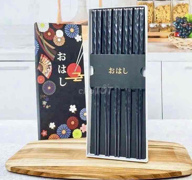 Đũa Shikisai Gỗ Nhật Bản 5 đôi chống trơn. Mua bán Dụng cụ nhà bếp tại Quận Tân Phú Tp Hồ Chí Minh được đăng bởi Nhân Tâm Japan Shop hình 1