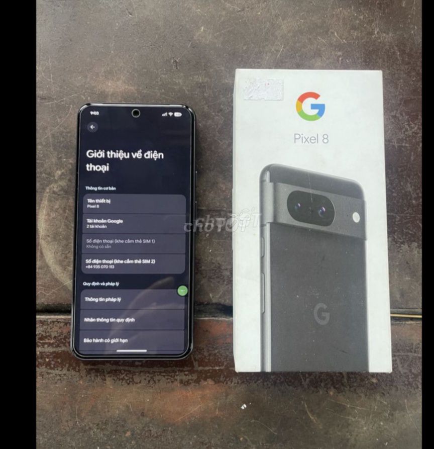 Google Pixel 8 Đen Đã qua sử dụng. Mua bán Điện thoại tại Thành phố Huế Thừa Thiên Huế được đăng bởi Nguyễn thiều hình 1