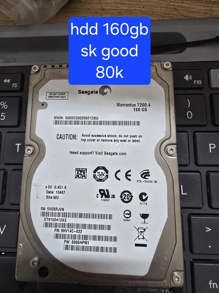 Ổ cứng HDD Seagate Momentus 160gb. Mua bán Linh kiện (RAM, Card...) tại Quận Thanh Khê Đà Nẵng được đăng bởi Roney hình 1