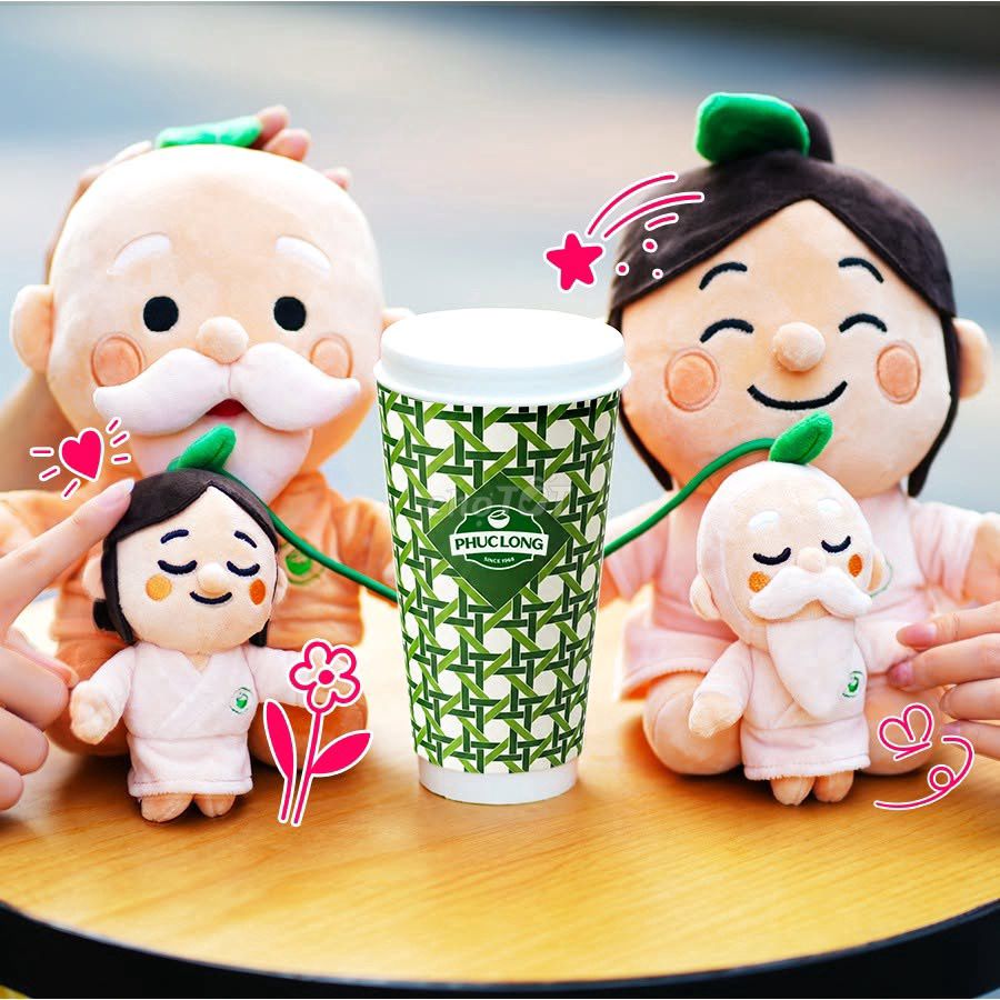 1XX Gấu bông Phúc Long Trà Sư/Trà Nương