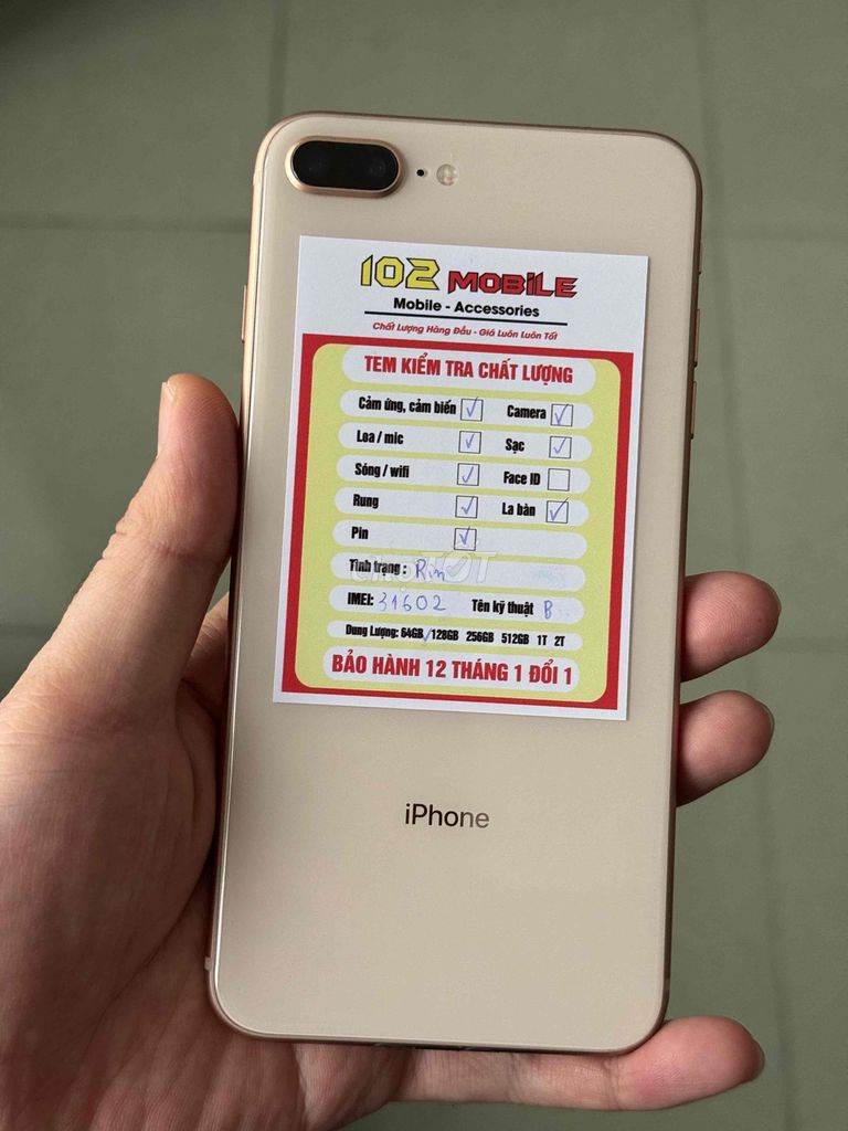 iPhone 8 Plus 64GB Vàng đồng máy đẹp keng. Mua bán Điện thoại tại Thành phố Buôn Ma Thuột Đắk Lắk được đăng bởi Nguyễn Hoàng hình 1