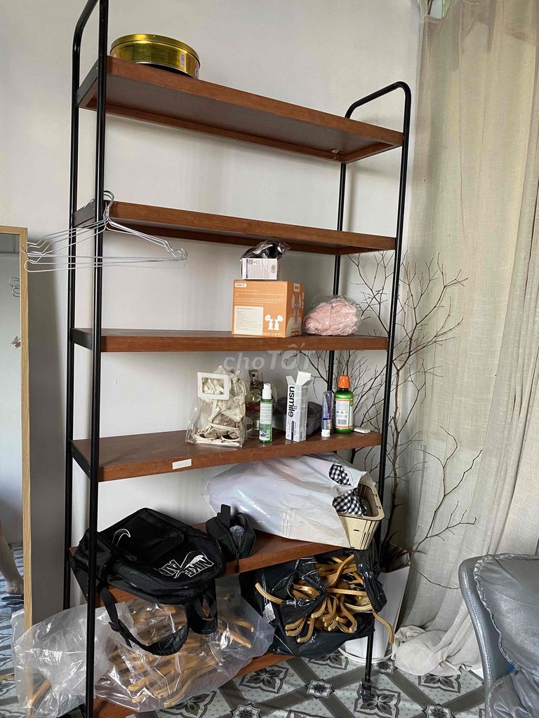Kệ gỗ 2.2m x 1m x 33cm Nâu Đen. Mua bán Tủ, kệ gia đình tại Quận 12 Tp Hồ Chí Minh được đăng bởi bé SamSit hình 1