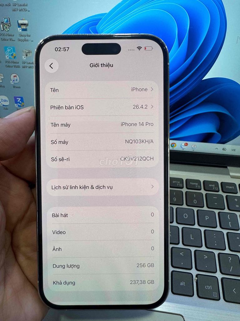 iPhone 14 Pro 256GB Trắng 99%. Mua bán Điện thoại tại Quận 6 Tp Hồ Chí Minh được đăng bởi QUỐC THIÊN BÁN GÓP 0 ĐỒNG  hình 1