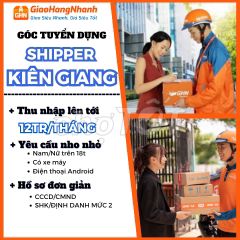 [An Hòa-Rạch Giá] Tuyển Shipper Lương 12TR/Tháng